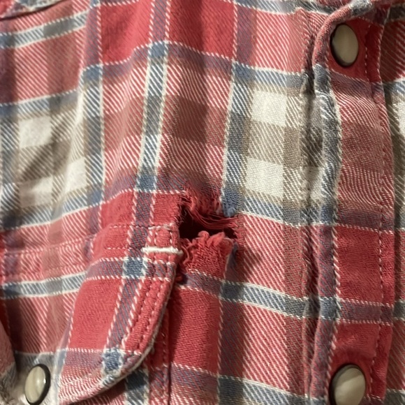 Lucky Brand Red and Cream Plaid Men's Shirt Size S - Picture 5 of 8